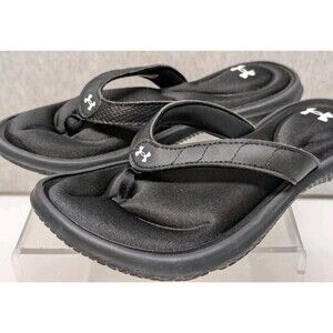 Under Armour Women's Marbella Black Thong Sandals - Size 7